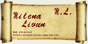 Milena Livun vizit kartica